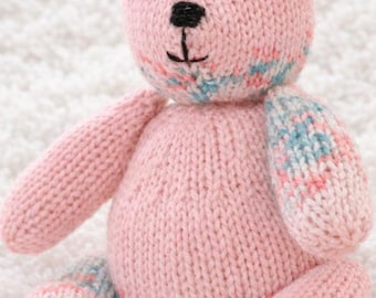 Patrón de osito de peluche de punto – Peluche mediano (PDF) (Descarga digital)