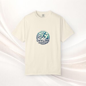 Offline Movement logo T-shirt | Cycling runner emblem, Disconnet, Reconnet Ivory