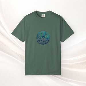 Offline Movement logo T-shirt | Cycling runner emblem, Disconnet, Reconnet Blue Spruce