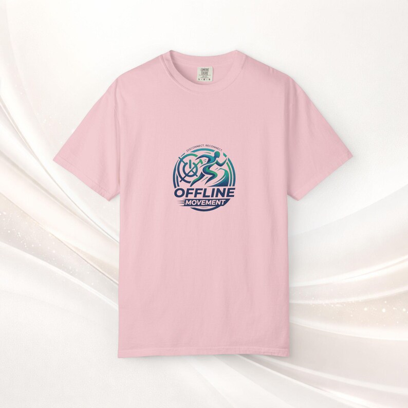 Offline Movement logo T-shirt | Cycling runner emblem, Disconnet, Reconnet Blossom