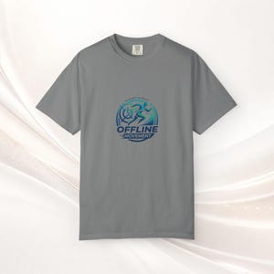 Offline Movement logo T-shirt | Cycling runner emblem, Disconnet, Reconnet Grey