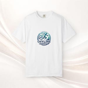 Offline Movement logo T-shirt | Cycling runner emblem, Disconnet, Reconnet White