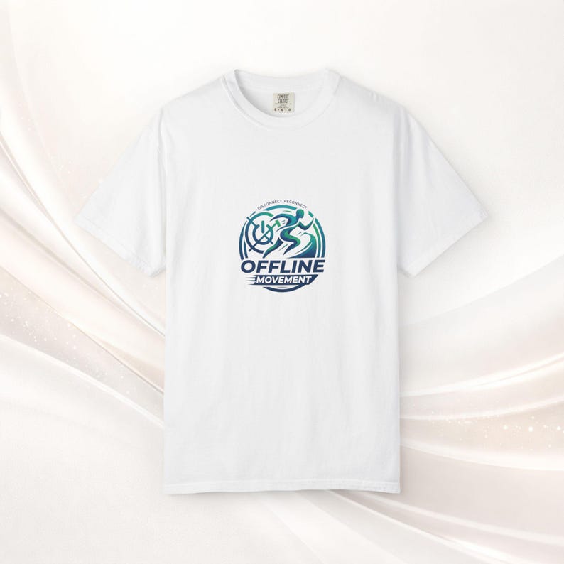 Offline Movement logo T-shirt | Cycling runner emblem, Disconnet, Reconnet White