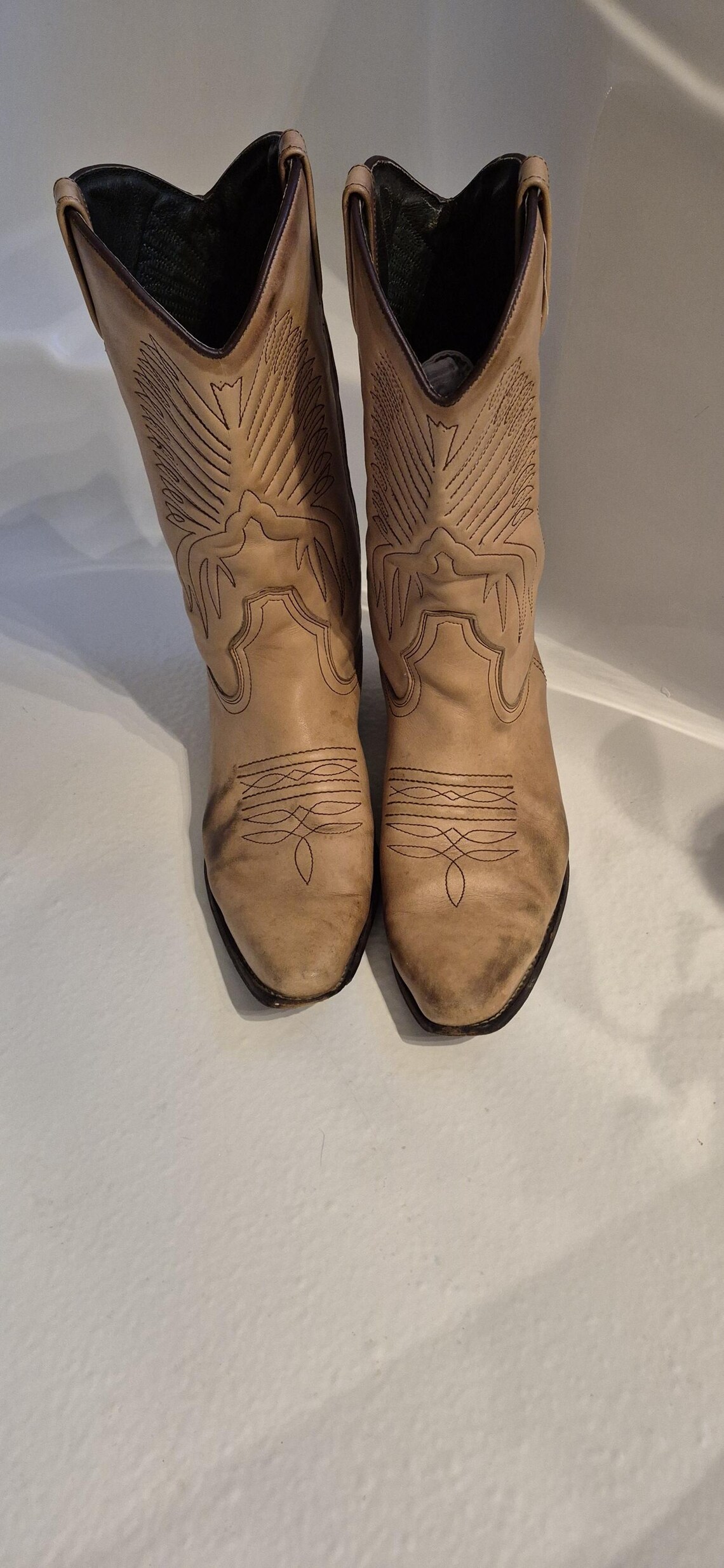 Mens size 12 leather cowboy boots, foto 2 di 4