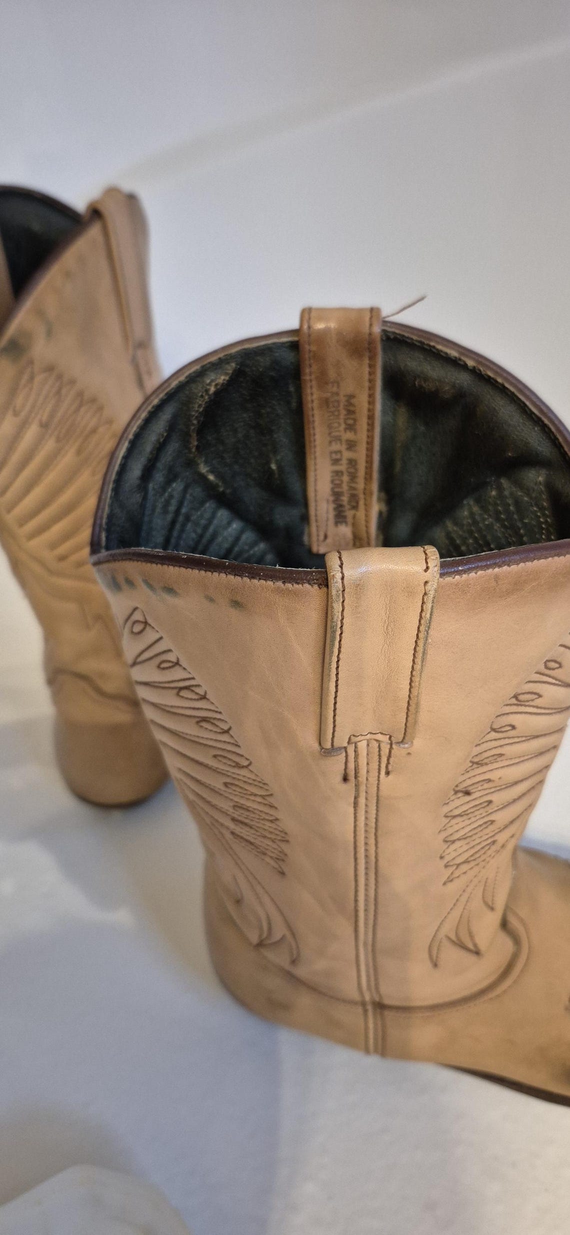Mens size 12 leather cowboy boots, foto 4 di 4