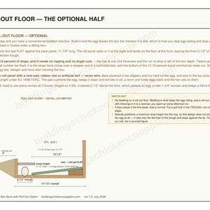 Chicken Nesting Box Plans, 3 Compartment Nest Bank Blueprint PDF with Roll Out Egg Tray Option, DIY Build, Cut List, Plywood Layout image 8