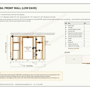 6x10 Chicken Coop Plans for 9-12 Hens, Walk In Hen House Blueprint PDF, DIY Shed Style Build with Cut List and Covered Run Design image 6