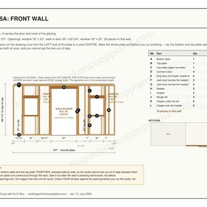 8x12 Chicken Coop Plans for 12-19 Hens, Gable Hen House Blueprint PDF, Large DIY Backyard Build with Cut List and Covered Run Design image 6