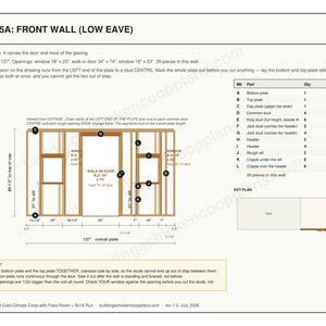 Insulated Chicken Coop Plans 8x12 for 14-18 Hens, Cold Climate Winter Hen House Blueprint PDF, DIY Build with Vent Detail and Cut List image 6