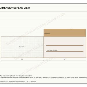 4x8 Chicken Coop Plans for 4-6 Hens, Small Backyard Hen House Blueprint PDF, DIY Shed Style Build with Cut List and Run Design image 5