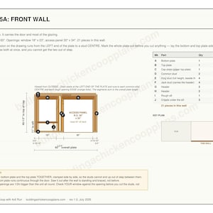 4x6 Chicken Coop Plans for 3-4 Hens, Small Backyard Hen House Blueprint PDF, DIY Gable Build with Cut List and Run Design image 6