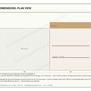 10x10 Chicken Coop Plans for 15-17 Hens, Walk In Hen House Blueprint PDF, Large DIY Shed Build with Cut List and Covered Run Design image 5