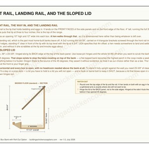 Chicken Nesting Box Plans, 3 Compartment Nest Bank Blueprint PDF with Roll Out Egg Tray Option, DIY Build, Cut List, Plywood Layout image 7
