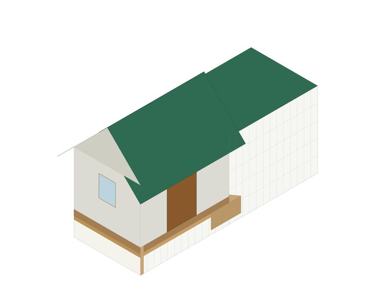 6x8 Chicken Coop Plans for 6-9 Hens, Gable Hen House Blueprint PDF, DIY Backyard Build with Cut List and Covered Run Design image 2