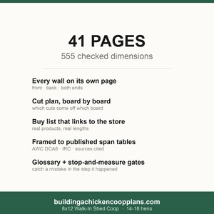 8x12 Chicken Coop Plans for 14-18 Hens, Walk In Hen House Blueprint PDF, DIY Shed Style Build with Cut List, Feed Room, Covered Run Design image 9