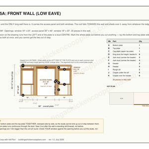 Lean To Chicken Coop Plans 4x8 for 4-6 Hens, Wall Mounted Hen House Blueprint PDF, DIY Build Against Fence or Shed with Cut List image 5