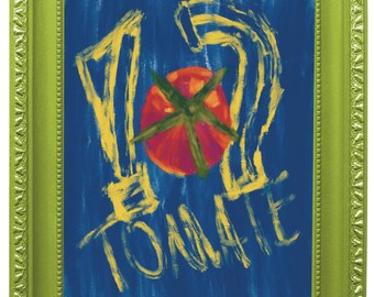 Téléchargement numérique d'art tomate amusant coloré
