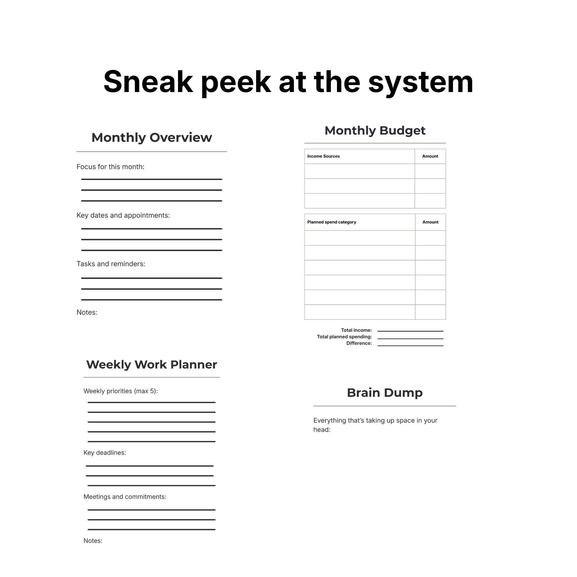 Life Admin System Printable | Complete Adulting Planner | Organise ...