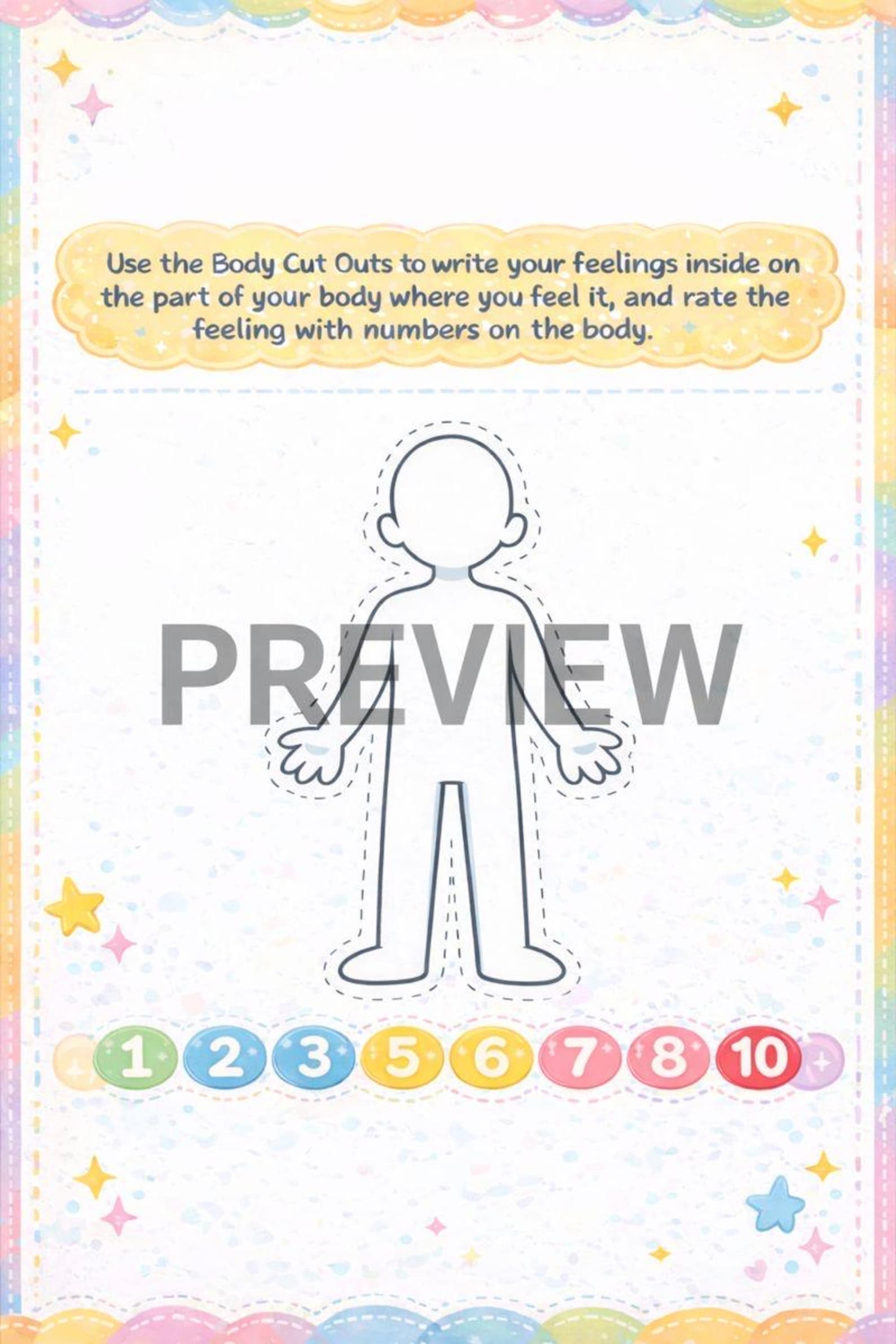 Body Feelings Map Worksheet for Kids | Emotions & Feelings Activity ...