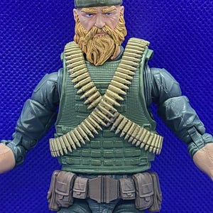 Unpainted Bearded Head with backwards hat - 1:12 scale