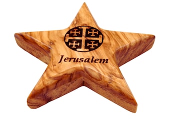 Bethlehem Star –  Jerusalem Cross inside  Christian Gift from the Holy Land