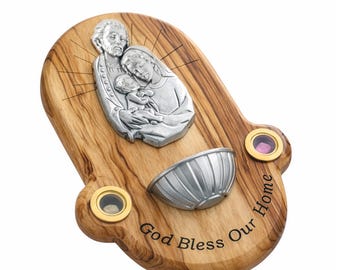 Holy family plaque – Olive Wood Handcrafted Bethlehem Christian Wall Decor