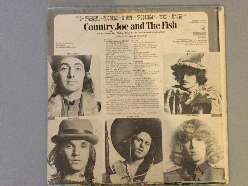 Country Joe And The Fish I Feel Like I'm Fixin' To Die On Vanguard Records no game board 1967 RIP Joe image 4