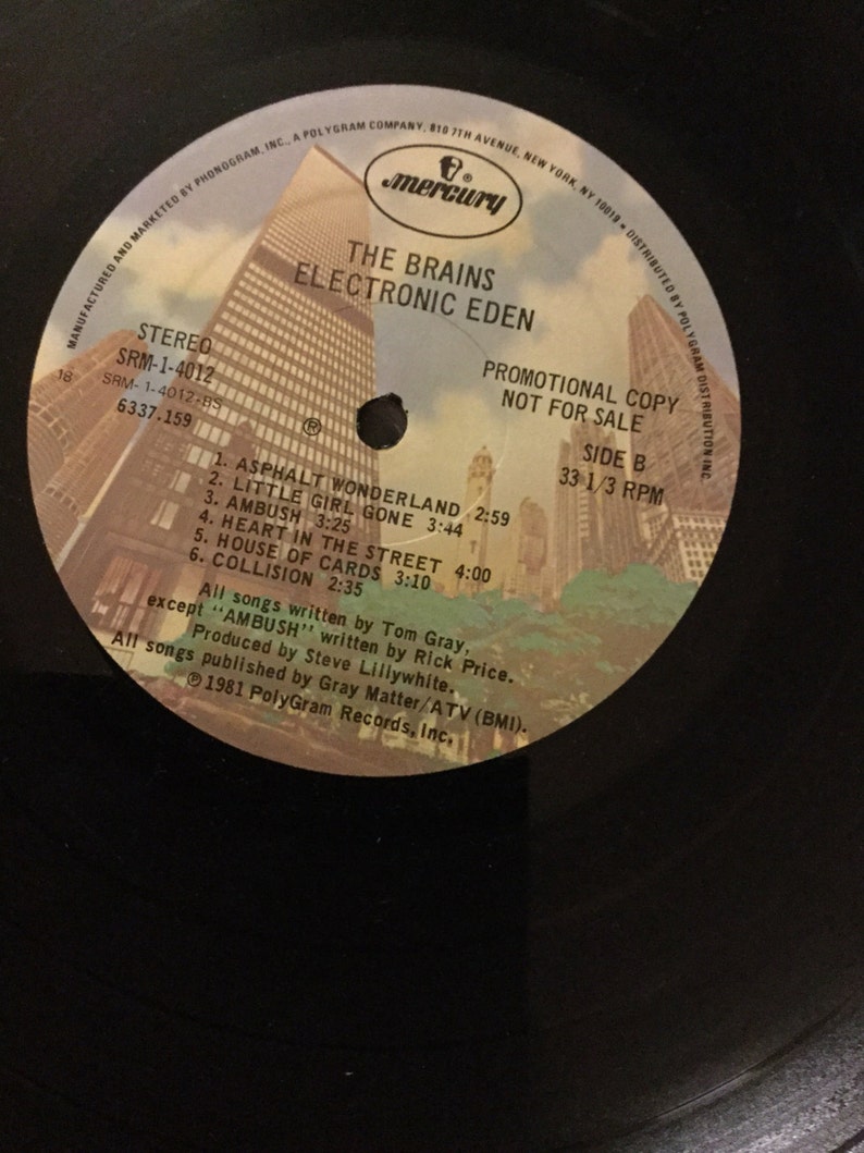 The Brains Eletronic Eden Tom Gray Atlanta New Wave Steve Etsy