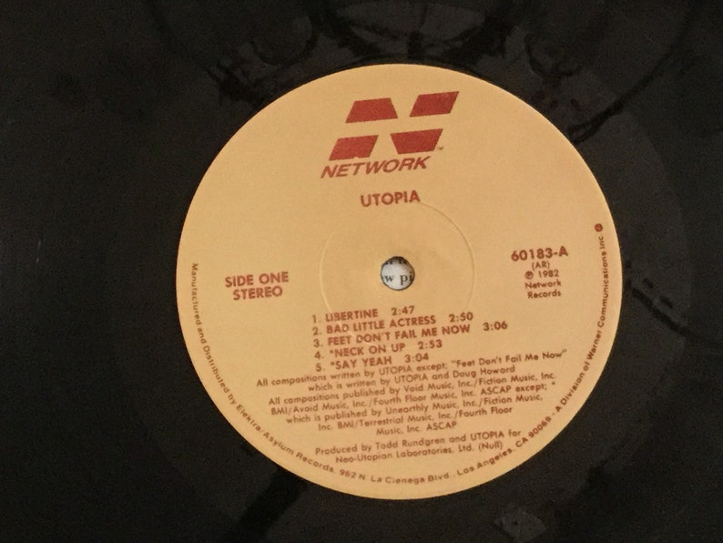 Utopia Network Records 1982 With Bonus Ep New Wave - Etsy