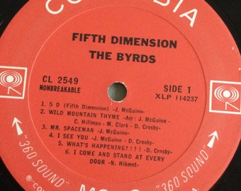 The Byrds Fifth Dimension Columbia Records MONO - Etsy