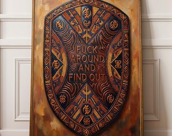 Afrohemian Shield Art Print – Cultural Heritage Wall Decor (Digital Download)