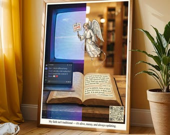 Discord Bible Study Art Print – Modern Christian Digital Decor (Digital Download)