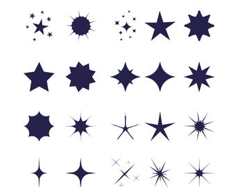 Mini Star Embroidery Designs, Small Star Embroidery File, Tiny Stars , 10 Sizes, PES DST etc, Machine Embroidery Design, Instant Download