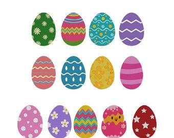 Spring Egg Embroidery Designs Bundle, Easter Hunt Chick Basket Patterns (Digital Download)