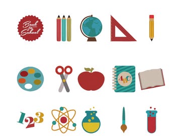 Teacher Icons Embroidery Designs Bundle, School Bundle Embroidery Designs, Back To School Embroidery, Best Teacher Ever Embroidery File