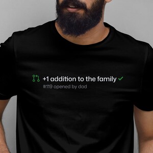 Dad Merged Commit Shirt, GitHub New Dad Tee, Funny Programmer Father Gift, Pull Request Baby, Premium Bella Canvas Developer T-Shirt