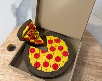3D Printed Articulated Pizza Slice Fidget Toy, Desk Sensory Play, Stress Relief Tool