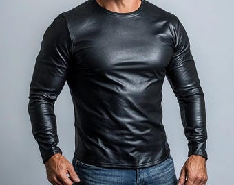 Men’s Lambskin Leather Shirt – Minimalist Luxury & Supreme Comfort