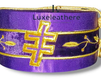 33rd Degree Scottish Rite Cap – Hand Embroidered Purple Masonic Regalia