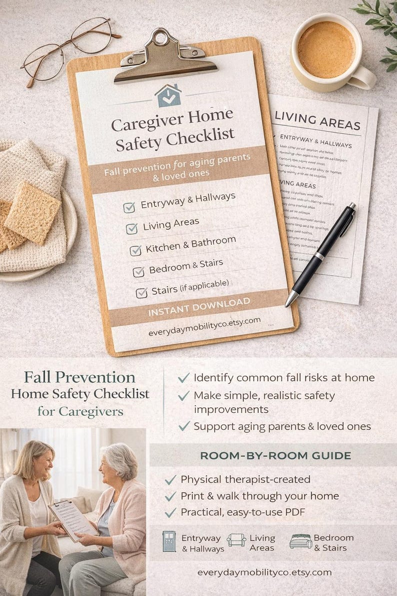 Caregiver Home Safety Checklist - Fall Prevention for Aging Parents (PT ...