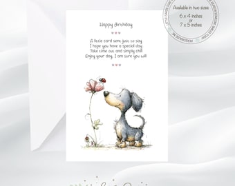 Dog Birthday Card, Funny Dog Lover Birthday Card, Birthday Card for Dog Mum or Dad, Cute Dog Greeting Card, A6 Card