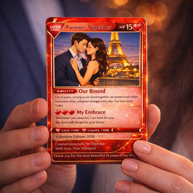 Custom Battle Card Custom Trading Card for Couple | Personalized Couple Gift | Custom ...