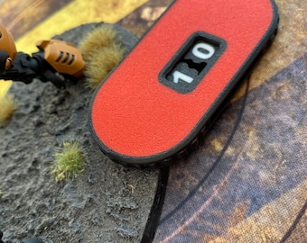 Contadores de heridas de 0 a 99 - Rastreador de mesa de doble dial - Ficha para juegos de guerra