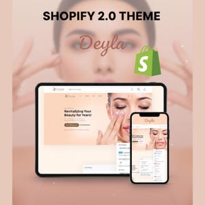 Tema de Shopify 2.0 para el cuidado de la piel / Plantilla para tienda de belleza y cosméticos / Diseño web de comercio electrónico adaptable