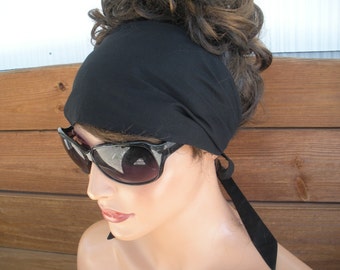 Womens Headband Fabric Headband Summer Fashion Accessories Women Headscarf Yoga Headband Bandana in Black - Choose color