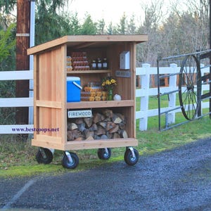 DIY Mobile Roadside Farmstand Pläne Sauerteig Honig Blumen Eierstand