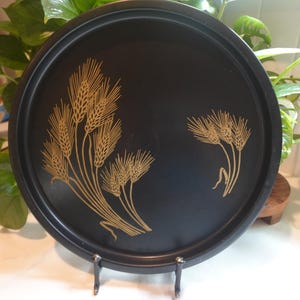 Vintage Japanese Black Lacquer Trays - Etsy