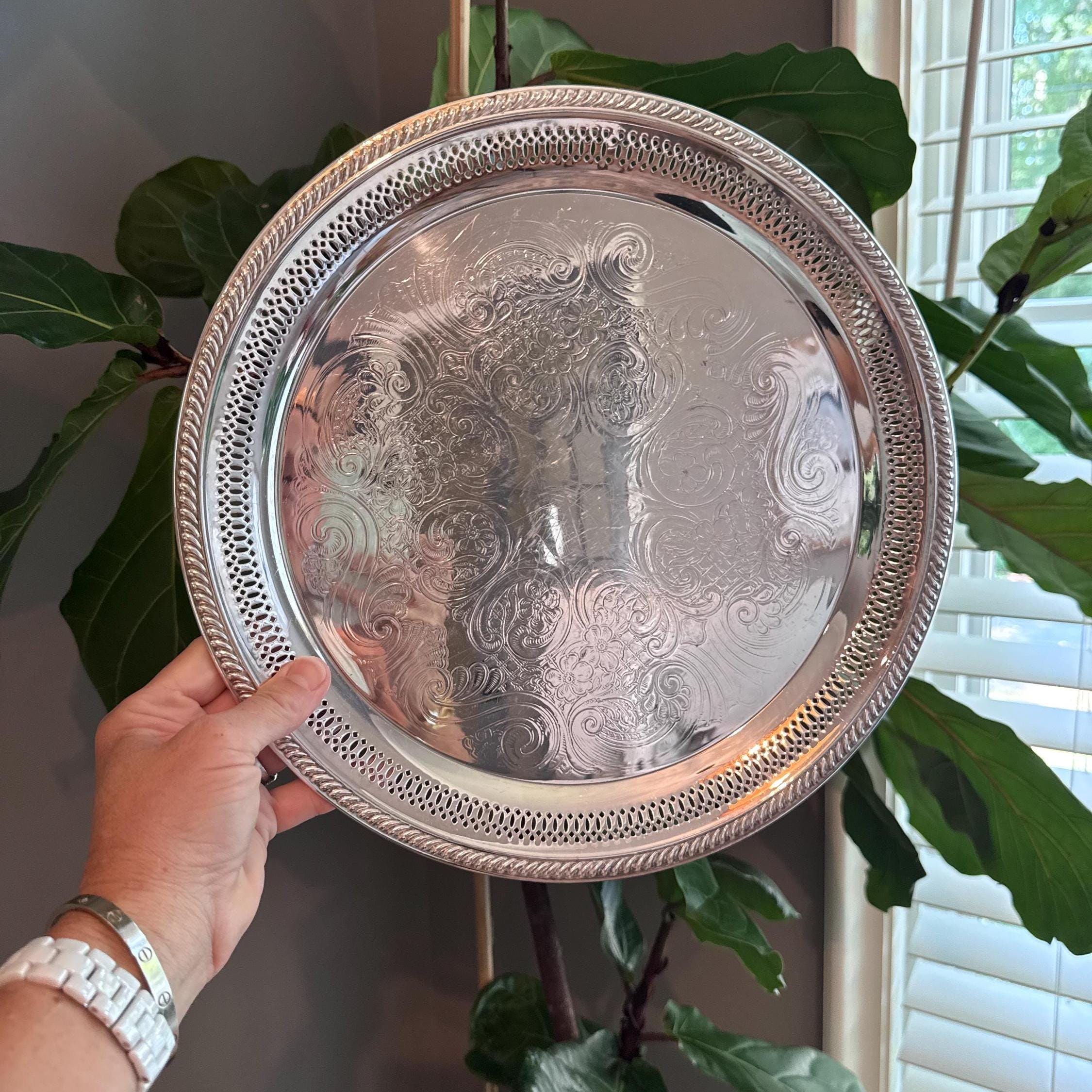 Fb Rogers Silver Plate Tray - Etsy