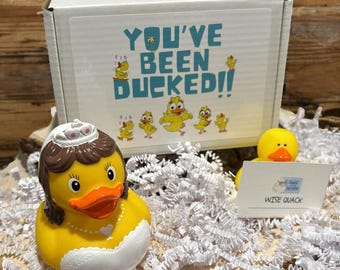 Bride Rubber Duck Gift Box – Bride Gift, Bridal Shower Gift, Wedding Duck, Curated Gift Box, Bachelorette Party