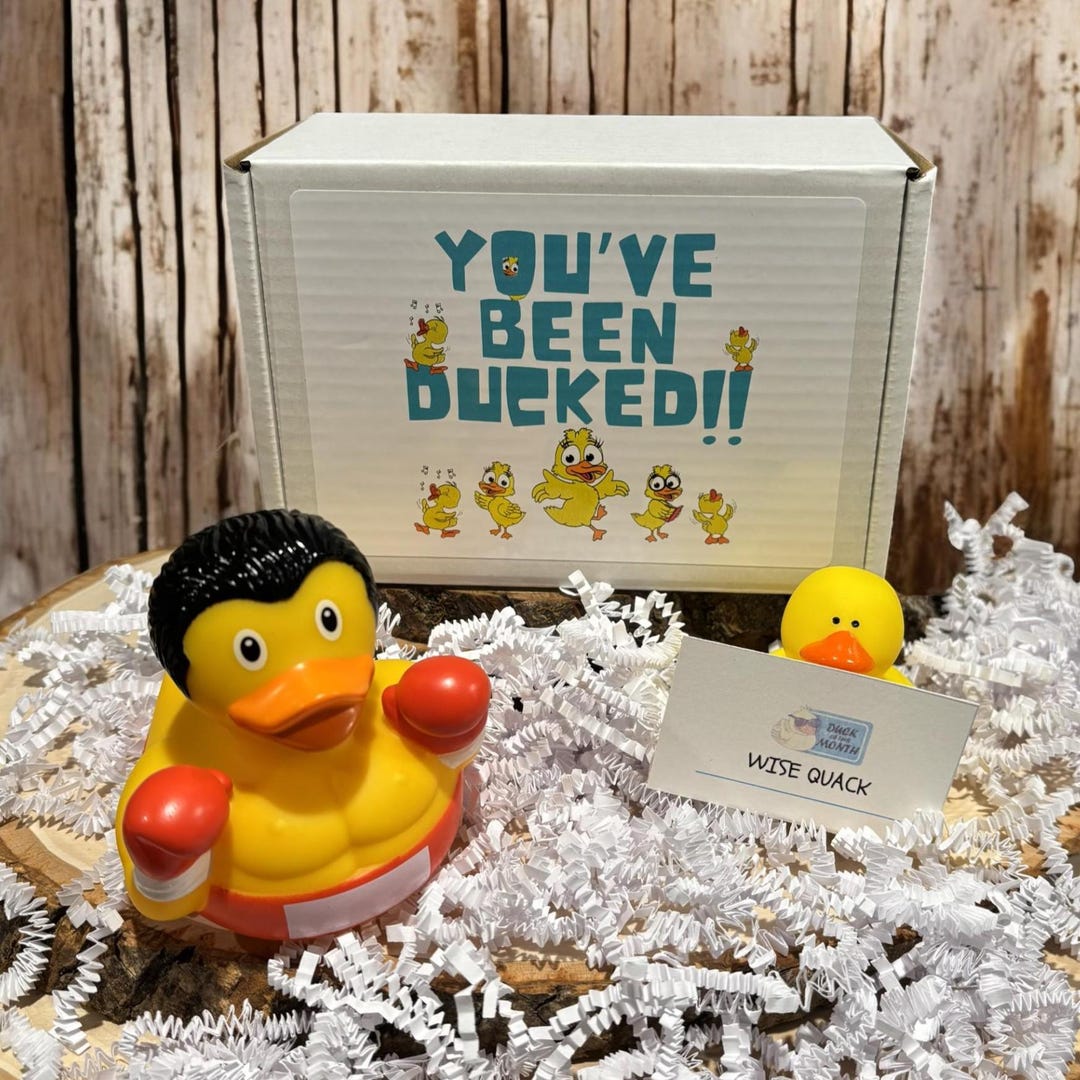 Boxing Rubber Duck Gift Box – Boxer Gift, Boxing Duck, Fight Night Gift ...
